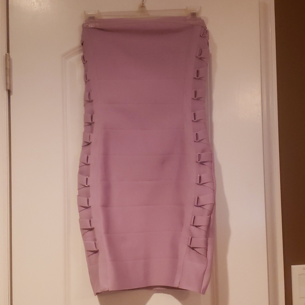 Mini strapless bodycon dress